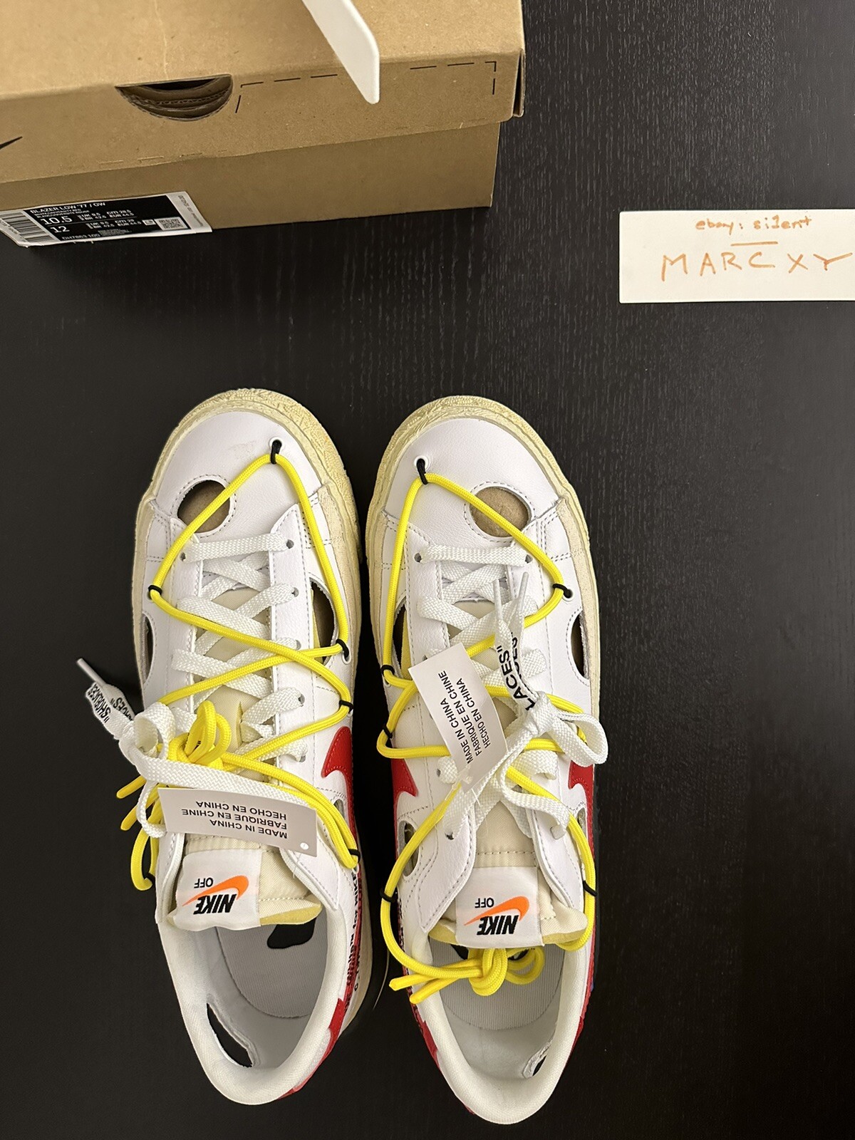 OFF WHITE X NIKE Taglia 10 5 Nike blazer bianco basso x bianco sporco 2022 DH7863 100
