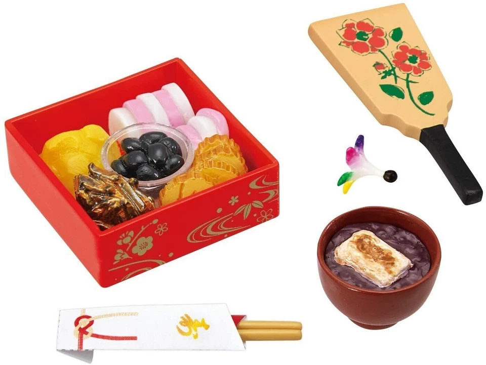 Minifigura Re-ment Tradicional Japonesa Vida #3 Año Nuevo Hanetsuki Petit Foto 2 de 4