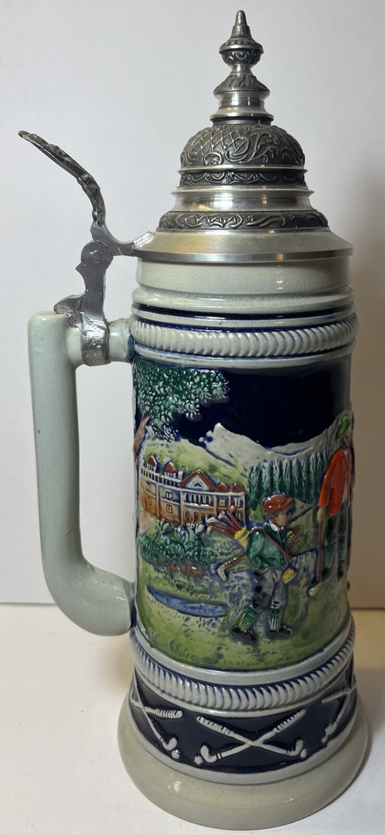 Original Thewalt Golfer 1343 Beer Stein Made in Germany #1686 of