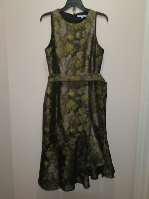green emerald velvet dress Antonio Melani Satin Drape Dress Size 8 – ReThreads.shop main image 1