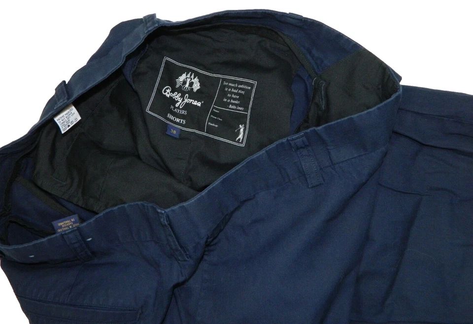 Pantalones cortos de golf para hombre Bobby Jones Players etiqueta elástica oscura 38 medida talla 36 Foto 2 de 3