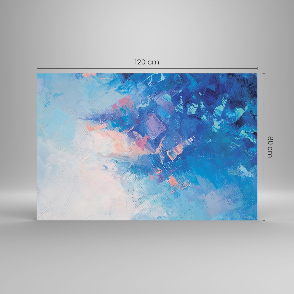Tableau Sur Verre ARTTOR 120x80 Cm – Abstraction Moderne Grise – Décoration Murale