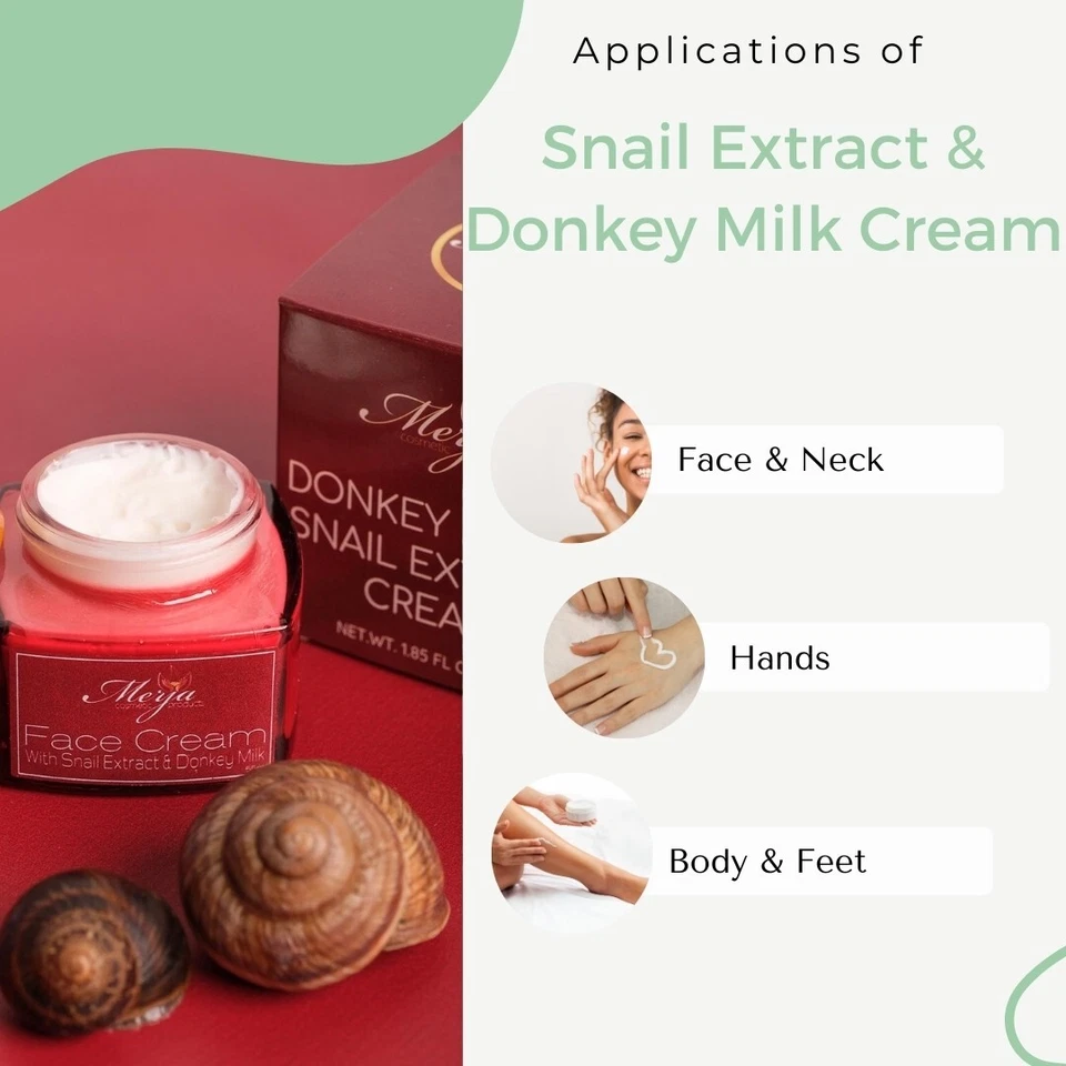Cream with Donkey Milk & Snail extract - Anti Aging - Face & Neck & Décolleté - Image 4 of 4