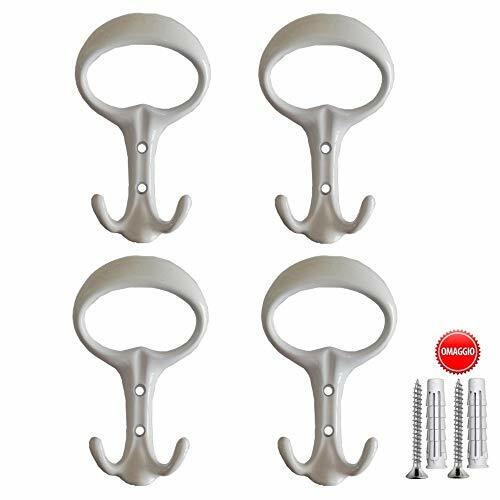 Appendiabiti Muro 4 Ganci Parpyon - Design Moderno per Ingresso e Bagno