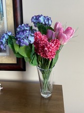 Artificial Spring Flowers  Hydrangea  Hyacinth  Tulips  Bouquet