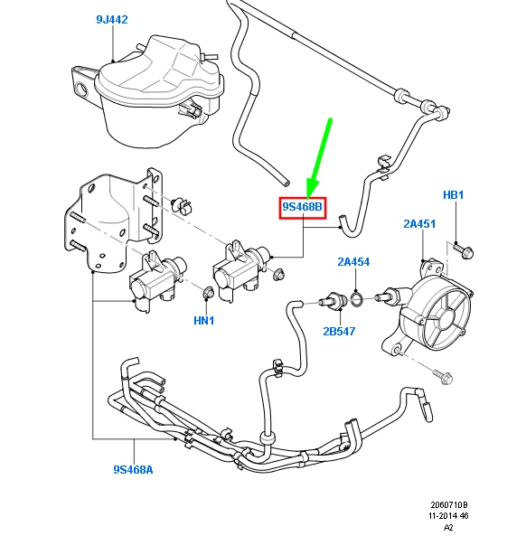 FORD MONDEO MK4 Vakuumpumpenschlauch 7G9Q-9S468-BE 1863178 NEU 
