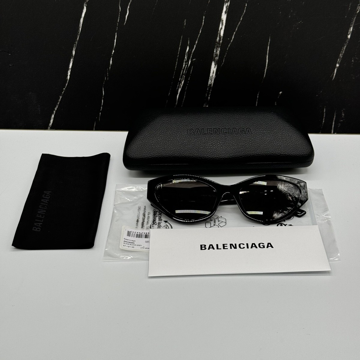 NEW BB0306S 001 BALENCIAGA BLACK CAT EYE WOMEN BALENCIAGA