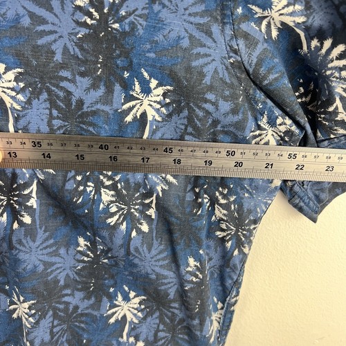 Jazzy Men’s Shirt Medium Short Sleeve Patterned Graphic Festival Holiday Blue - Picture 13 of 14