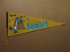  Sparky NHL Seals! Vintage Defunct Circa 1974 Team Logo Mascot Hockey Pennant