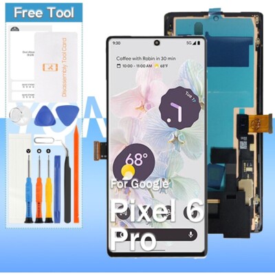 OLED For Google Pixel 6 Pro GLUOG G8VOU LCD Display Touch Screen Assembly Frame