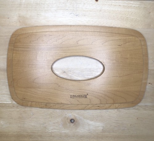 Longaberger VINTAGE Tissue Box RECTANGLE Basket SIGNED with Wooden Lid 2002 - Picture 5 of 16