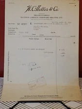 1931 W C Heller & Co Billhead Receipt Montpelier Ohio RARE