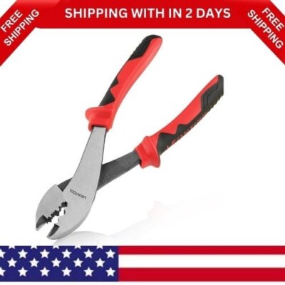 10-Inch Wire Crimping Pliers - Crimp, Cut, And Strip Wires Easily