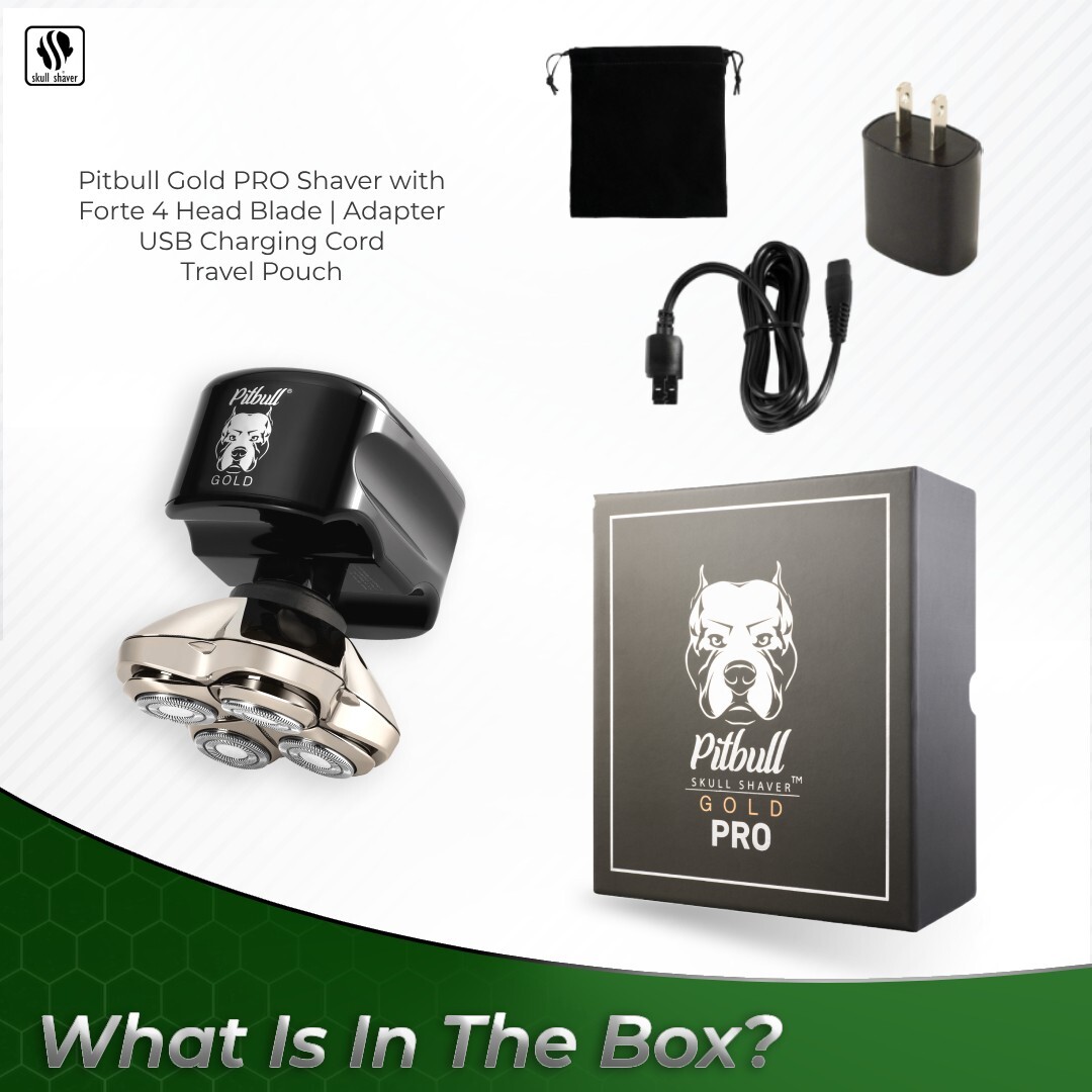 New Skull Shaver Pitbull Gold PRO Head and Face Shaver for
