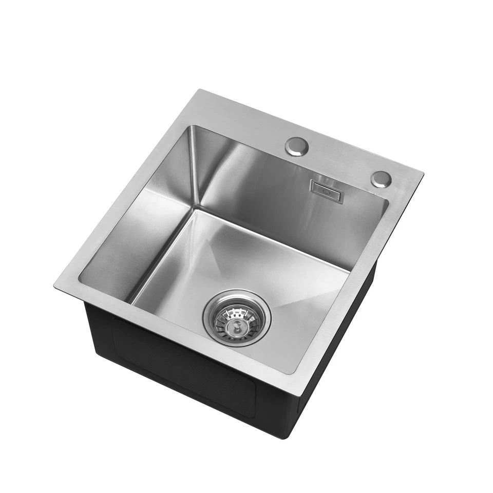 Küchenspüle Spülbecken Eckig Einbauspüle Edelstahl Küchenarmatur Spüle 40x45cm