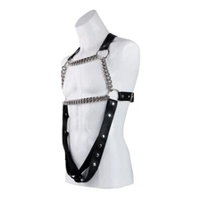 Male Body Chest Harness Strap Bodysuit Clubwear Gay Cage Costumes Bondage Belt