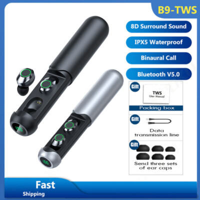 TWS Bluetooth Wireless Earbuds Earphone Stereo In-Ear Headphones Noise Cancellin