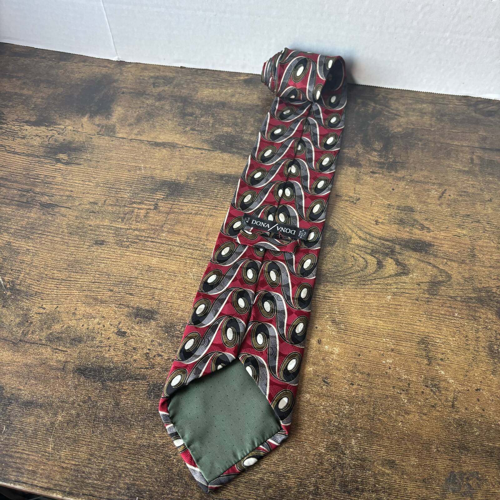 VTG Basic Elements Men’s Silk Necktie Blue Red Wh… - image 11