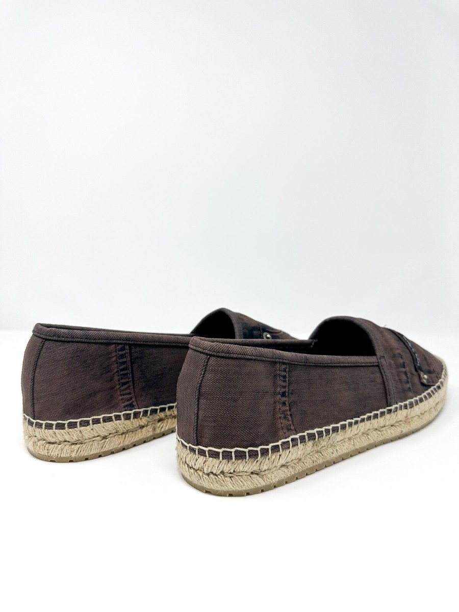 サンダル DOLCE & GABBANA Brown Denim Espadrilles Dolce & Gabbana Men's Patch Denim Espadrilles Brown 13 US