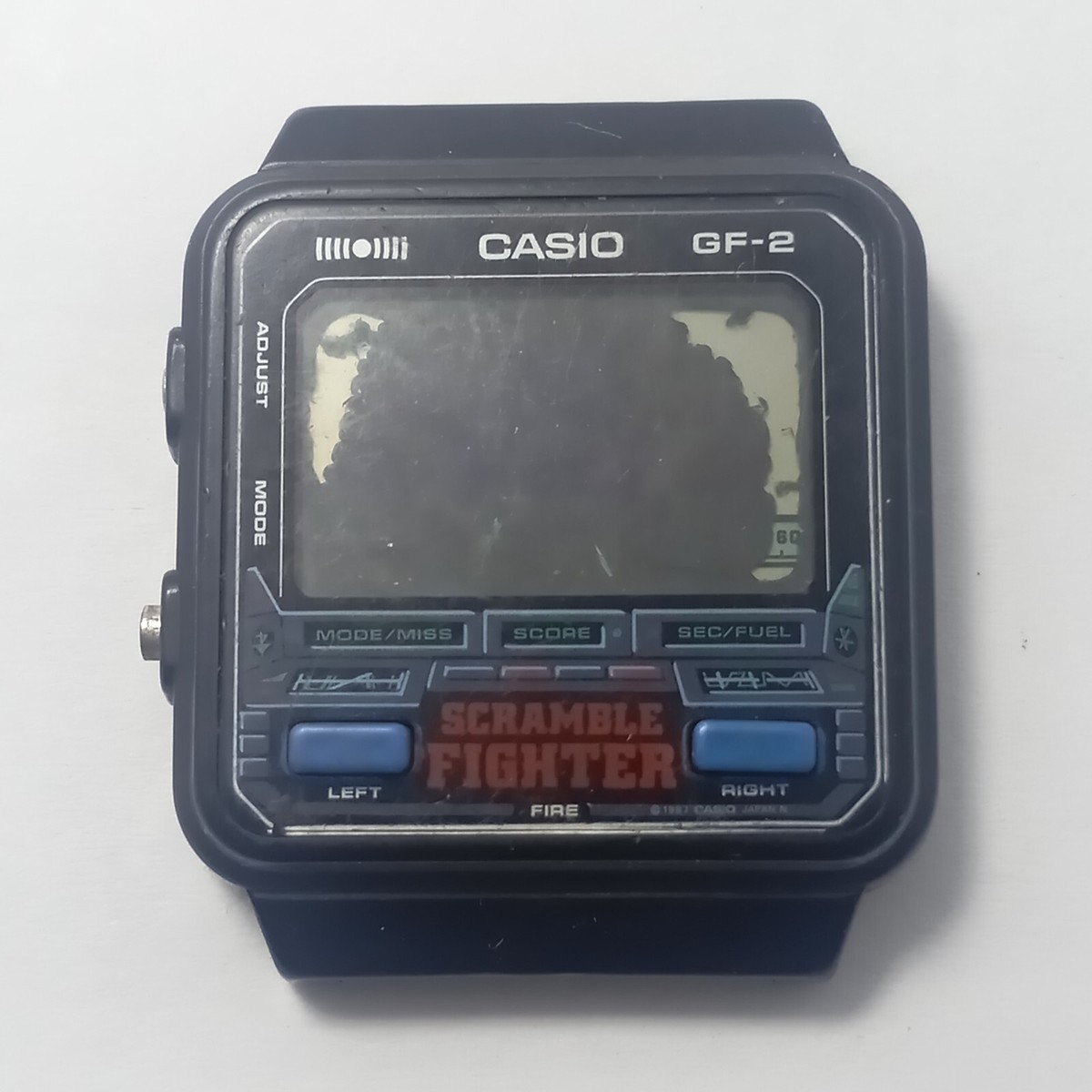 Rare Vintage Casio GF-2 685 Scramble Fighter Game Japan Watch For