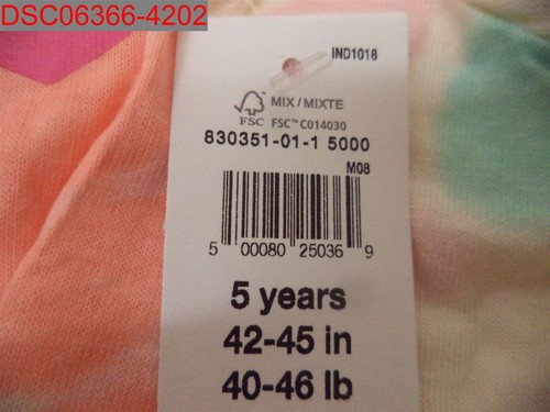NWT - Baby Gap Girls Pink Multi Tie Dye Logo Tee, Size 5 500080250369 - Picture 7 of 7