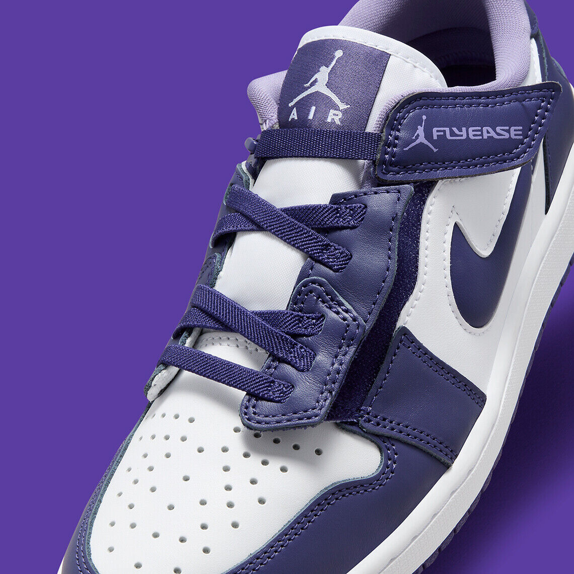 Nike Air Jordan 1 Low Flyease Sky J Purple Court White Nike Air Jordan 1 Low Flyease Sky J Purple Court White
