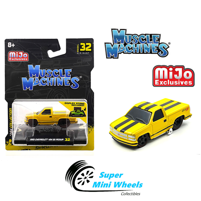 '97 シボレー C1500 マッスルマシーン トラッキン truckin 黄 Muscle Machines 1:64 1993 Chevrolet 454 SS Pickup Truck Yellow