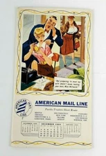 VTG American Mail Line Pacific Traders Short Route 1955 Advertising Paper Pad