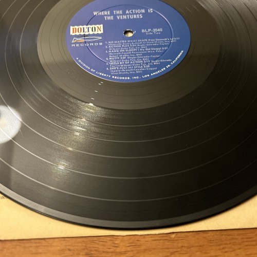 The Ventures / Where The Action Is Vinyl Record LP 1966 1st Issue Mono - Picture 9 of 9