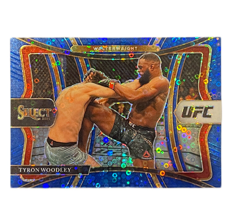 Tyron Woodley 2021 Panini Select Premier Level Blue Disco /99 UFC