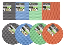 1 SILICONE POT HOLDER Non-Slip Square Or Circle Mats Trivet Heat Resistant BPA