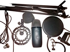 Blue Yeti X Microphone With Boom Arm, Pop Filters, Shock Mount