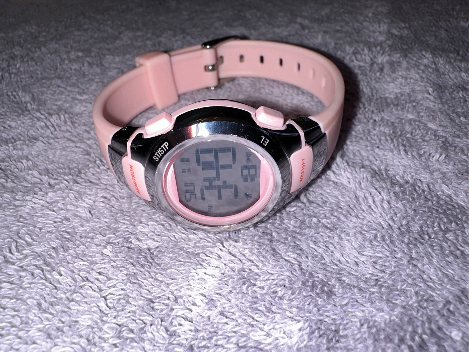 Armitron Pro Sports MS055 Women's Pink Digital Watch WR330ft MINT Good