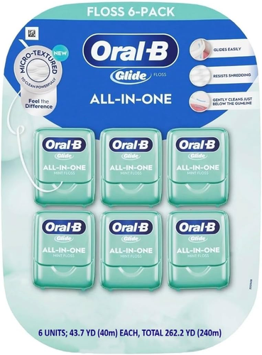 Oral B Glide Pro Health Comfort Plus Zahnseide Minze 6 Stück 866 Fußpackung - Bild 9 von 11