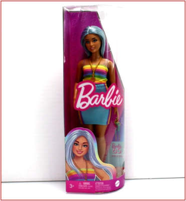 Barbie FASHIONISTA #218 - 65TH ANNIVERSARY - BARBIE Doll with BLUE