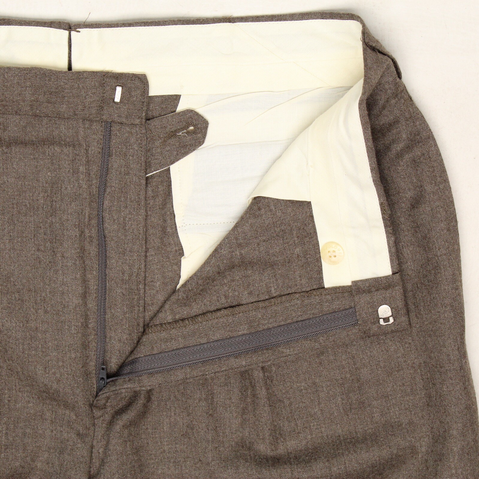 VTG Polo Ralph Lauren Mens Dress Pants 36x29 Brown Flannel Wool Trousers USA eBay