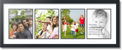 ArtToFrames Collage Mat Picture Photo Frame - 4 8x10'' Openings Satin Black 19