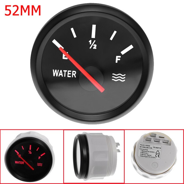 Marine Water Level Gauge Boat 52mm Water Tanks Level Gauge Indicator 0