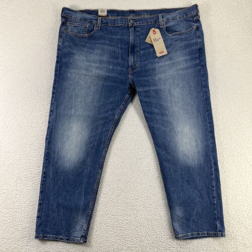 Levis 502 Jeans Mens 50x30 Blue Stretch Denim Reg… - image 1