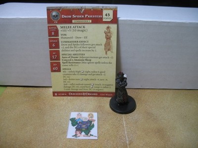 =Dungeons and Dragons DESERT OF DESOLATION Drow Spider Priestess 47/60 w card =