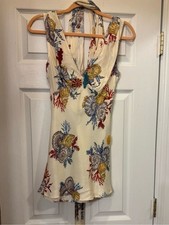 Doen Tatiana embellished beaded Mini Dress and matching hair scarf alamere shell