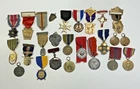 Lot #11  Vintage Military Estate Collection Patches Medals Pins Badges WWI WWII