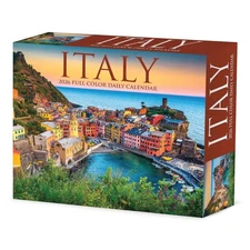 Willow Creek Press,  Italy 2026 Desk Calendar, 6.18'' X 5.43'', Daily Calendar w