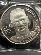 1991 Michael Jordan NBA Most Valuable Player 1 Oz. .999 Silver Rd. Ltd. Sealed