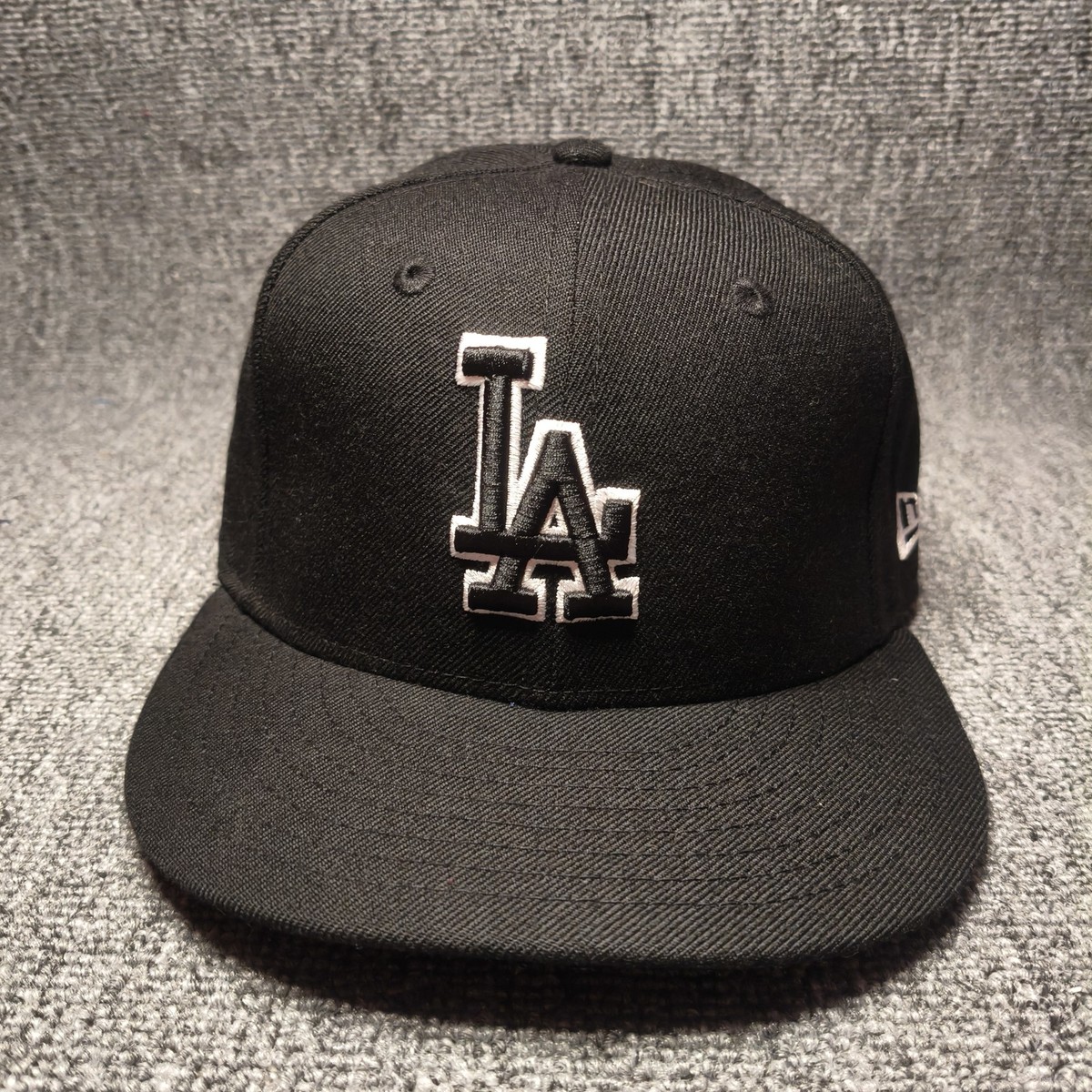 New Era Los Angeles Dodgers Black Fitted Hat MLB Los Angeles Logo Cap