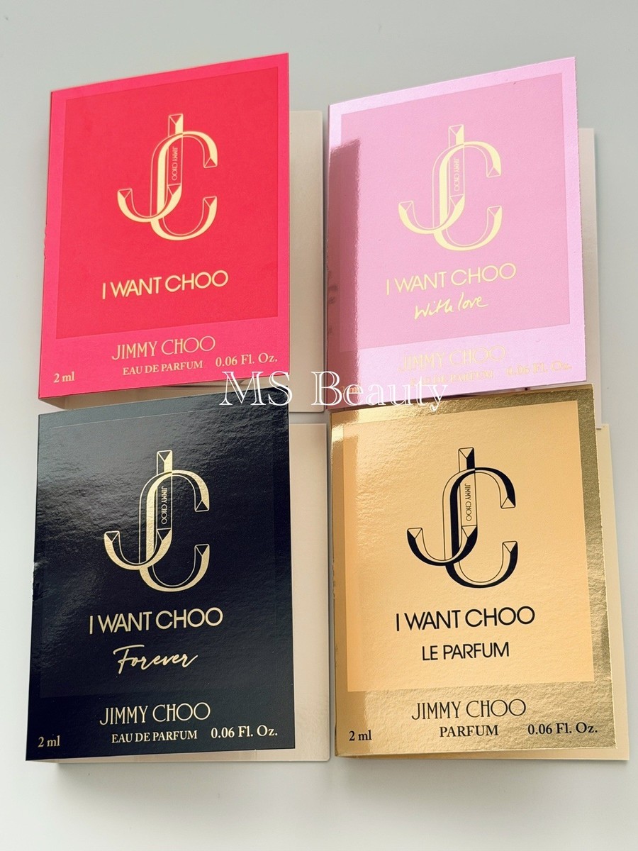 Jimmy Choo Perfume Sample 4pcs (I Want Choo, With Love, Forever