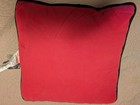 Martex Vintage Bright Pink Pillow with Beaded Black Flower, New no tags — photo 2