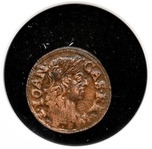 POLAND. Jan of Casimir, 1648-1668. Copper Solidus, 1661-TLB, NGC AU Details