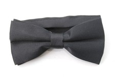 Black Satin Pre-Tied Bow Tie Adjustable Formal Wedding Prom Tuxedo