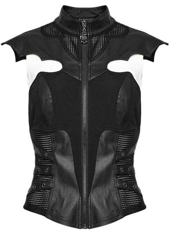 Punk Rave Weste Damen Punk Cool Vest schwarz M